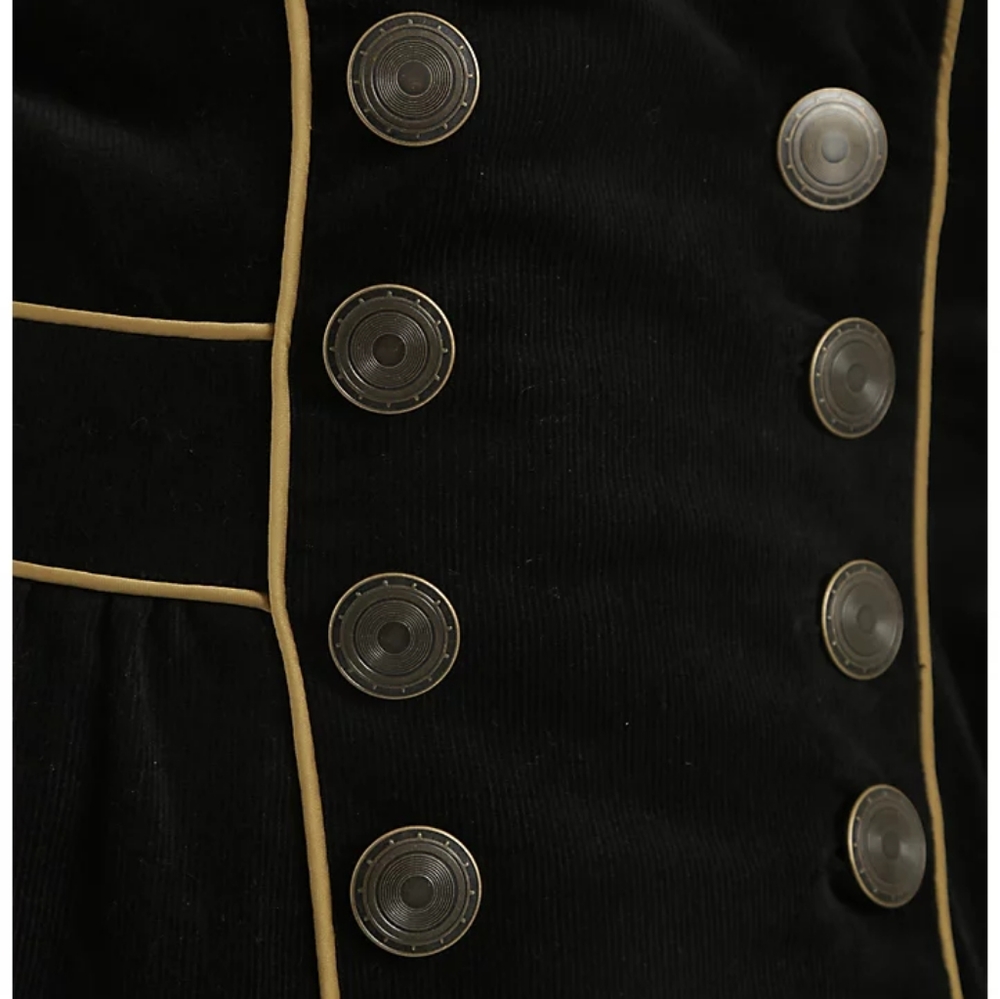 Doctor Who Hot Topic BBC Long Tardis Deep Navy Black Trench Long Coat NWT Medium - Picture 7 of 14